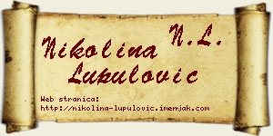 Nikolina Lupulović vizit kartica